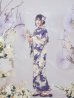画像3: ネイビークラシカルフラワー浴衣【浴衣３点セット 浴衣/帯/下駄】OBI-hira-100-ok-1-BE / HIMO-900-yn-3-GYxGD / GETA-01-kj-3-IV/ [YMT]