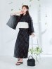 画像12: アーガイルビジュー浴衣【浴衣３点セット 浴衣/帯/下駄】OBI-siwa-204-wk-12-OW / HIMO-906-yn-PEARL / HEKO-800-sb-5-W / YA-1080-kj-B / GETA-01-kj-1-B/ [YMT]