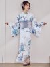 画像4: 瑠璃色ビオラブーケ浴衣【浴衣３点セット 浴衣/帯/下駄】[YMT]