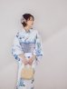 画像5: 瑠璃色ビオラブーケ浴衣【浴衣３点セット 浴衣/帯/下駄】[YMT]