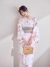 画像5: 【即日発送】ニュアンスピンク水彩朝顔浴衣 【浴衣3点セット 浴衣/帯/下駄】[YMT]