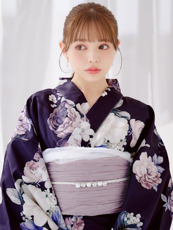 画像21: 【即日発送】【NIGHTS掲載】クラシカルフラワーブーケ浴衣【浴衣３点セット 浴衣/帯/下駄】[OF04]