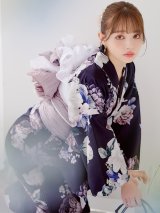クラシカルフラワーブーケ浴衣 OBI-siwa-200-kj-11-Rose / HIMO-906-yn-PEARL / HEKO-800-sb-5-W / YA-1071-kn-P / GETA-01-kj-3-IV/ [YMT]