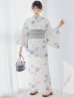 画像4: 【予約 / 5月中旬発送予定】紫の花揺蕩う浴衣 OBI-siwa-204-wk-11-LGY / HIMO-900-yn-2-DusBL / HEKO-800-sb-5-W / YA-1068-kn-W / GETA-01-kj-2-BL/ [/OF01]
