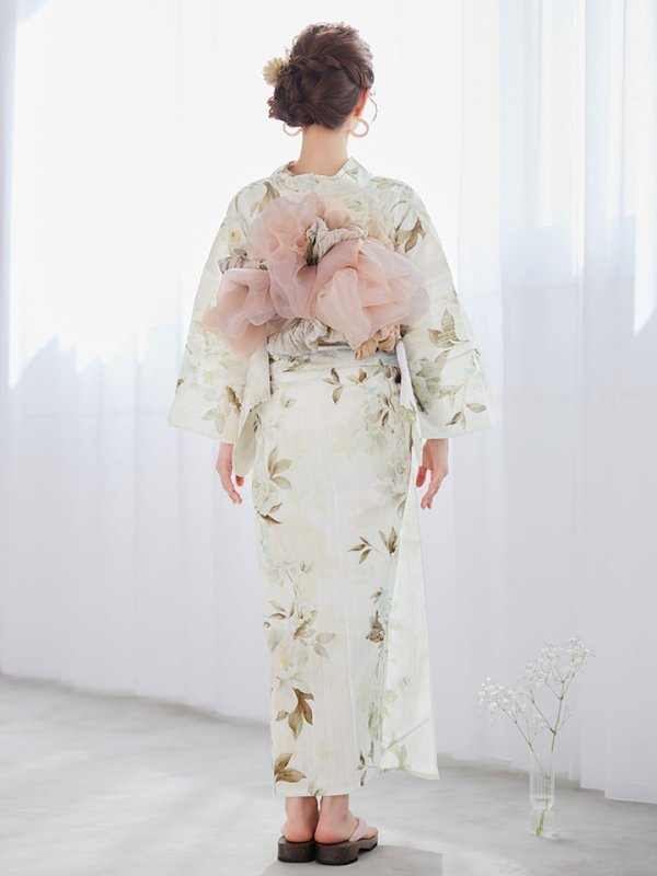 画像14: 【即日発送】秋静牡丹の大人浴衣【浴衣３点セット 浴衣/帯/下駄】[YMT]