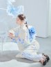画像11: 【予約 / 5月上旬発送予定】グラデーションブルー牡丹和モダン浴衣 OBI-lame-400-kj-12-TrBL / HIMO-900-yn-5-IV / HEKO-800-sb-5-W / YA-1001-kj-BL / GETA-01-kj-2-BL/ [o/YMT]