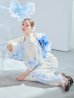 画像12: 【予約 / 5月上旬発送予定】グラデーションブルー牡丹和モダン浴衣 OBI-lame-400-kj-12-TrBL / HIMO-900-yn-5-IV / HEKO-800-sb-5-W / YA-1001-kj-BL / GETA-01-kj-2-BL/ [o/YMT]