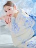画像1: 【予約 / 5月上旬発送予定】グラデーションブルー牡丹和モダン浴衣 OBI-lame-400-kj-12-TrBL / HIMO-900-yn-5-IV / HEKO-800-sb-5-W / YA-1001-kj-BL / GETA-01-kj-2-BL/ [o/YMT] (1)