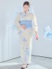 画像4: 【予約 / 5月上旬発送予定】グラデーションブルー牡丹和モダン浴衣 OBI-lame-400-kj-12-TrBL / HIMO-900-yn-5-IV / HEKO-800-sb-5-W / YA-1001-kj-BL / GETA-01-kj-2-BL/ [o/YMT]