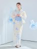 画像6: 【予約 / 5月上旬発送予定】グラデーションブルー牡丹和モダン浴衣 OBI-lame-400-kj-12-TrBL / HIMO-900-yn-5-IV / HEKO-800-sb-5-W / YA-1001-kj-BL / GETA-01-kj-2-BL/ [o/YMT]