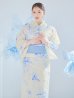 画像7: 【予約 / 5月上旬発送予定】グラデーションブルー牡丹和モダン浴衣 OBI-lame-400-kj-12-TrBL / HIMO-900-yn-5-IV / HEKO-800-sb-5-W / YA-1001-kj-BL / GETA-01-kj-2-BL/ [o/YMT]