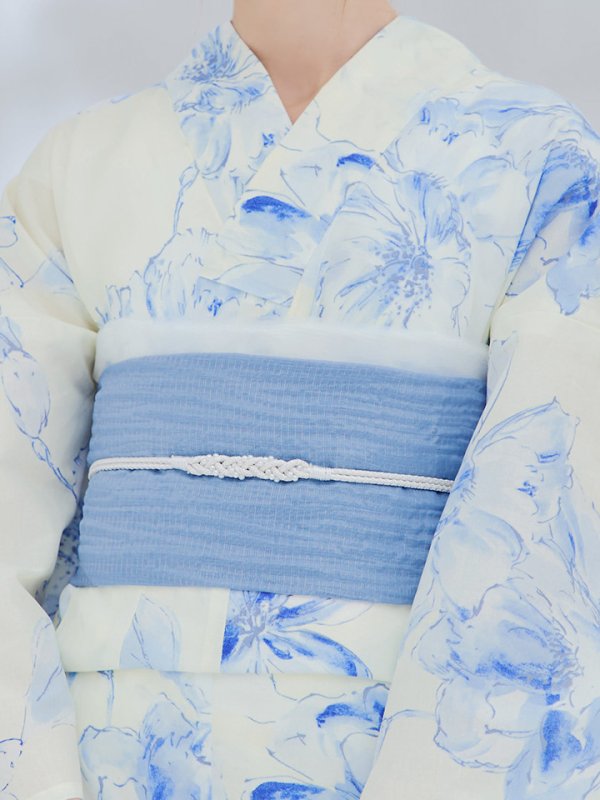 画像15: 【即日発送】グラデーションブルー牡丹和モダン浴衣【浴衣３点セット 浴衣/帯/下駄】[YMT]