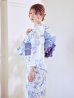 画像5: モダンフラワー大人エレガント浴衣【浴衣３点セット 浴衣/帯/下駄】[OF04] (5)