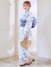 画像14: モダンフラワー大人エレガント浴衣【浴衣３点セット 浴衣/帯/下駄】[OF04] (14)