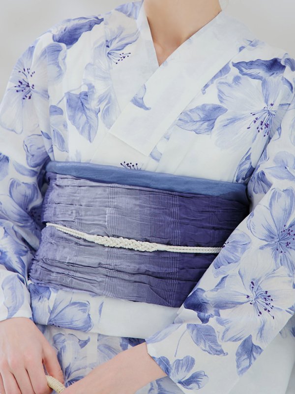 画像16: 【即日発送】モダンフラワー大人エレガント浴衣【浴衣３点セット 浴衣/帯/下駄】[OF04]