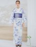 画像4: モダンフラワー大人エレガント浴衣 OBI-g-500-kj-9-NV / HIMO-900-yn-5-IV / HEKO-800-sb-8-DusBL / YA-1016-kj-GY / GETA-01-kj-2-BL/ [YMT]