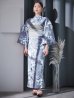 画像4: グレイ×モードフラワー浴衣 OBI-siwa-200-kj-6-W / HIMO-900-yn-4-GYxGY / HEKO-800-sb-9-GYGE / YA-953-kn-BL / GETA-01-kj-3-IV / [YMT]
