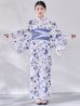 画像4: 【即日発送】水墨ニュアンスフラワー浴衣【浴衣３点セット 浴衣/帯/下駄】[OF04/HC03] (4)