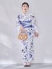 画像6: 【即日発送】水墨ニュアンスフラワー浴衣【浴衣３点セット 浴衣/帯/下駄】[OF04/HC03] (6)