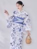 画像11: 【即日発送】水墨ニュアンスフラワー浴衣【浴衣３点セット 浴衣/帯/下駄】[OF04/HC03] (11)