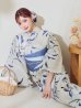 画像6: 水墨画百合柄浴衣 OBI-hira-100-ok-4-DusBL / HIMO-900-yn-5-IV  / HEKO-800-sb-8-DusBL / YA-73-kn-GY / GETA-01-kj-2-BL/ [YMT]