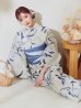 画像7: 水墨画百合柄浴衣 OBI-hira-100-ok-4-DusBL / HIMO-900-yn-5-IV  / HEKO-800-sb-8-DusBL / YA-73-kn-GY / GETA-01-kj-2-BL/ [YMT]