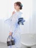 画像12: 白菊月の古典浴衣【浴衣３点セット 浴衣/帯/下駄】OBI-hira-100-ok-4-DusBL / HIMO-900-yn-4-GYxGY / YA-73-kn-BLGR / GETA-01-kj-2-BL / [YMT]
