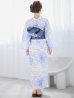 画像14: 白菊月の古典浴衣【浴衣３点セット 浴衣/帯/下駄】OBI-hira-100-ok-4-DusBL / HIMO-900-yn-4-GYxGY / YA-73-kn-BLGR / GETA-01-kj-2-BL / [YMT]