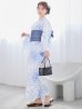 画像3: 白菊月の古典浴衣【浴衣３点セット 浴衣/帯/下駄】OBI-hira-100-ok-4-DusBL / HIMO-900-yn-4-GYxGY / YA-73-kn-BLGR / GETA-01-kj-2-BL / [YMT]