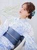 画像5: 白菊月の古典浴衣【浴衣３点セット 浴衣/帯/下駄】OBI-hira-100-ok-4-DusBL / HIMO-900-yn-4-GYxGY / YA-73-kn-BLGR / GETA-01-kj-2-BL / [YMT]