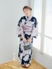 画像11: 濃紺牡丹柄浴衣【浴衣３点セット 浴衣/帯/下駄】OBI-hira-100-ok-8-PLxLPL / HIMO-900-yn-7-MOC / HEKO-800-sb-5-W / YA-948-kj-NV / GETA-01-kj-3-IV/ [YMT]