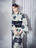 画像10: 【予約 / 5月下旬発送予定】梅柄藍鼠色浴衣 OBI-siwa-204-wk-1-B / HIMO-900-yn-3-GYxGD / YA-1072-kn-B / GETA-02-ok-4-MOC / [yo/OF01]