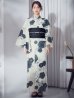 画像4: 【予約 / 5月下旬発送予定】梅柄藍鼠色浴衣 OBI-siwa-204-wk-1-B / HIMO-900-yn-3-GYxGD / YA-1072-kn-B / GETA-02-ok-4-MOC / [yo/OF01]