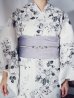 画像17: 【即日発送】モノトーンフラワー浴衣【浴衣３点セット 浴衣/帯/下駄】[YMT]