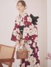 画像1: 白椿と梅の花柄浴衣【浴衣３点セット 浴衣/帯/下駄】OBI-siwa-204-wk-1-B / HIMO-902-kj-5-RosePK / / YA-1066-kj-IV / GETA-02-ok-8-RoseP/ [YMT] (1)