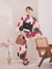 画像14: 【予約 / 5月下旬発送予定】紅色と黒の朝顔柄浴衣 OBI-siwa-204-wk-1-B / HIMO-902-kj-5-RosePK / / YA-1072-kn-R / GETA-02-ok-7-R/ [yo/OF01]