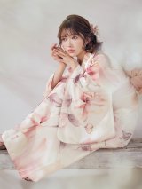 送料無料！スウィートピンクコスモス浴衣【浴衣３点セット 浴衣/帯/下駄】[OF04]【予約 / 4月上旬発送予定】