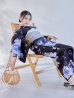 画像9: 【即日発送】大人ネイビー牡丹浴衣【浴衣３点セット 浴衣/帯/下駄】[OF04] (9)