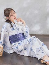 【即日発送】蒼花牡丹浴衣【浴衣３点セット 浴衣/帯/下駄】[OF04]