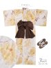 画像26: 【即日発送】淡色イエローフラワー浴衣【浴衣３点セット 浴衣/帯/下駄】[OF04] (26)