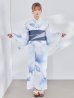 画像7: 【即日発送】凛と咲く清涼蒼花浴衣【浴衣３点セット 浴衣/帯/下駄】[OF04] (7)