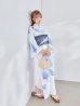画像14: 【即日発送】凛と咲く清涼蒼花浴衣【浴衣３点セット 浴衣/帯/下駄】[OF04] (14)