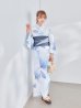画像15: 【即日発送】凛と咲く清涼蒼花浴衣【浴衣３点セット 浴衣/帯/下駄】[OF04] (15)