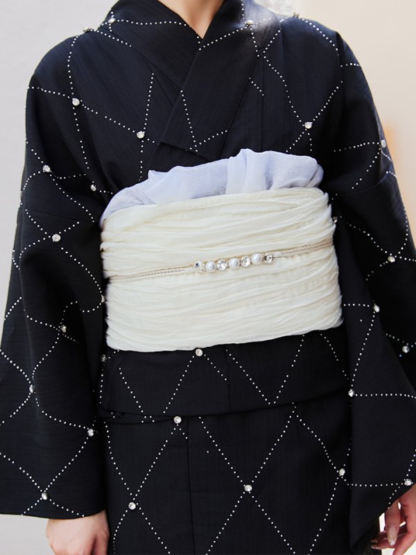 画像24: 【即日発送】セパレートアーガイルビジュー浴衣【浴衣4点セット 浴衣/帯/下駄】[YMT]