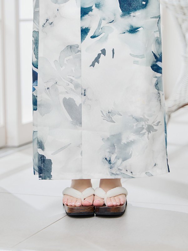 画像22: 【即日発送】セパレートグラデーションブルーグリーン浴衣【浴衣4点セット 浴衣/帯/下駄】[YMT]