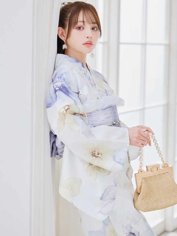画像10: 【即日発送】セパレートタイプ シャーベットフラワー牡丹浴衣【浴衣4点セット 浴衣/帯/下駄】[YMT]
