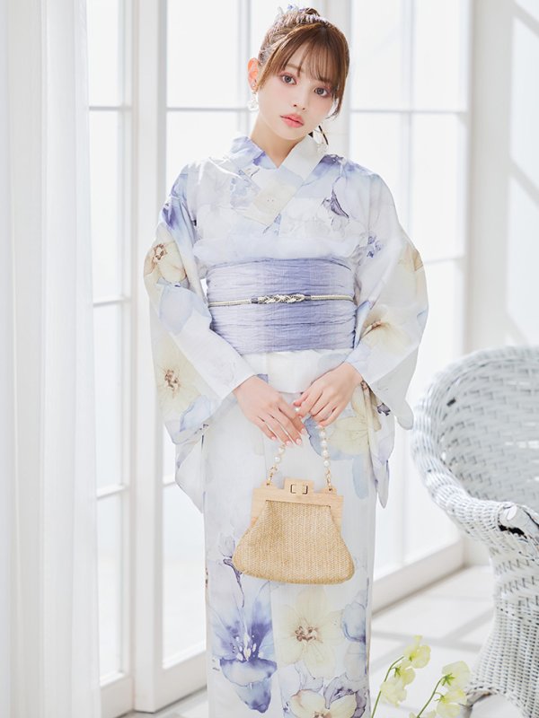 画像11: 【即日発送】セパレートタイプ シャーベットフラワー牡丹浴衣【浴衣4点セット 浴衣/帯/下駄】[YMT]