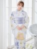 画像11: 【予約 / 7月上旬発送予定】セパレートシャーベットフラワー牡丹浴衣【浴衣4点セット 浴衣/帯/下駄】OBI-g-500-kj-8-GY / HIMO-900-yn-3-GYxGD / HEKO-800-sb-5-W / YA-1016-kj-GY / GETA-01-kj-3-IV / [/OF01]