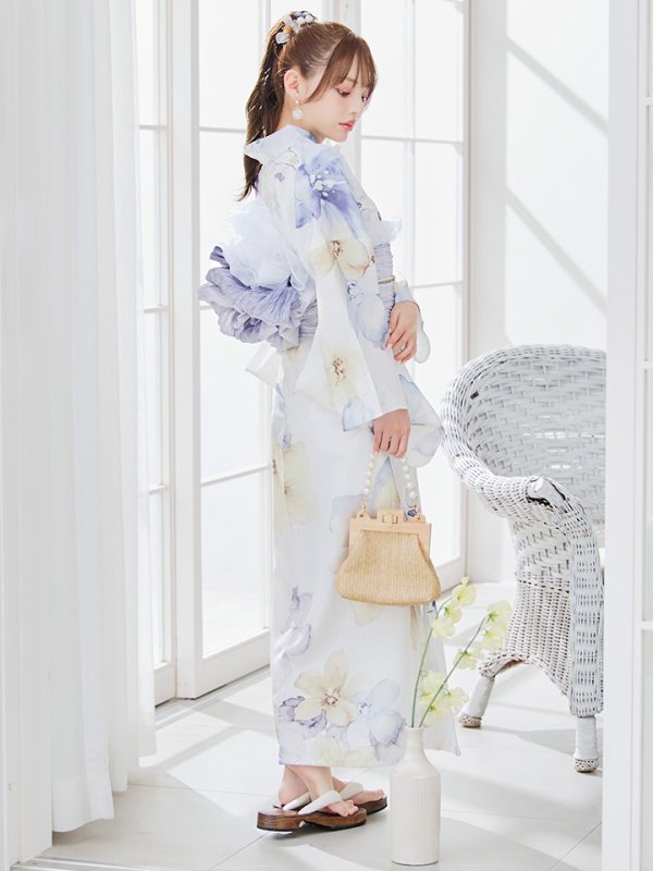 画像12: 【即日発送】セパレートタイプ シャーベットフラワー牡丹浴衣【浴衣4点セット 浴衣/帯/下駄】[YMT]