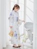 画像15: 【予約 / 7月上旬発送予定】セパレートシャーベットフラワー牡丹浴衣【浴衣4点セット 浴衣/帯/下駄】OBI-g-500-kj-8-GY / HIMO-900-yn-3-GYxGD / HEKO-800-sb-5-W / YA-1016-kj-GY / GETA-01-kj-3-IV / [/OF01]